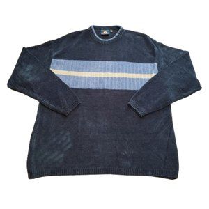 Vintage Burnside Striped Sweater Men's XL Blue Skateboarding 90s Retro Skater